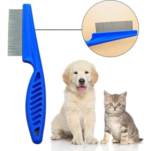 Protect Flea Comb For Cats Dogs Pet Stainless Steel Comfort Flea Hair Grooming Tools Deworming Brush Short Long Hair Fur Remove