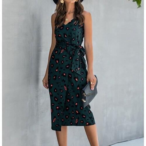 V-neck Split Women Floral Dress Elegant Bohemian Long Summer Dresses Female Holiday Sexy Beach Dress