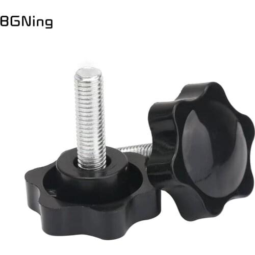 10x Hexagonal Star Torx Handle Screw Adjustable Thumb Bolt Black Type T Plastic Head Screws M5*8/10/12/16/18/20/25/30/35/40mm