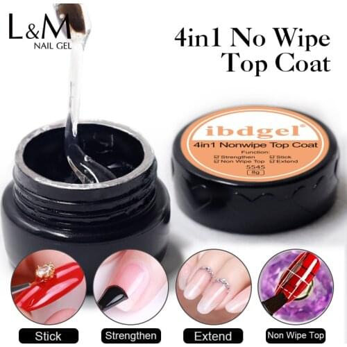 2 Pcs Set Gelpolish 15 ml Top Coat Base Coat UV Gel Polish Soak Off Professional Multifunction Top Coat Rubber Top No Wipe