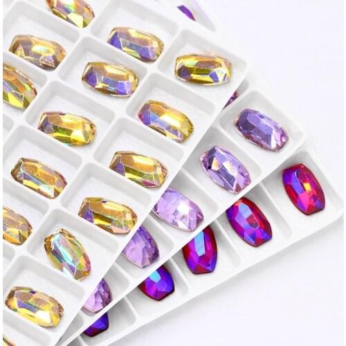 20 Colors K9 Glass Loose Rhinestones Nail Art Flat Back Crystal Stones Applique Strass Glue on Garments Crafts
