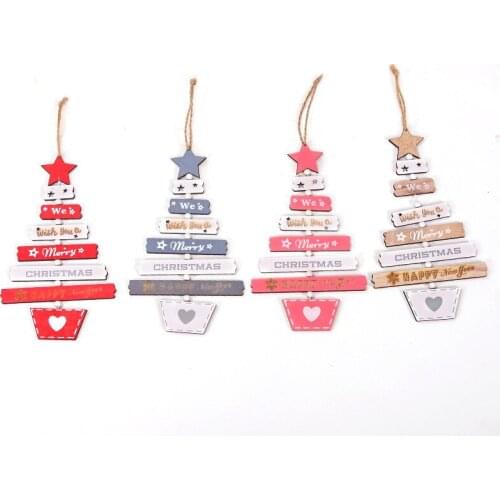 36 Pcs New Year Xmas Wooden Craft Decorations Christmas Tree Ornament Natural Wood Hanging Pendants Gifts For Kids Wholesale X2