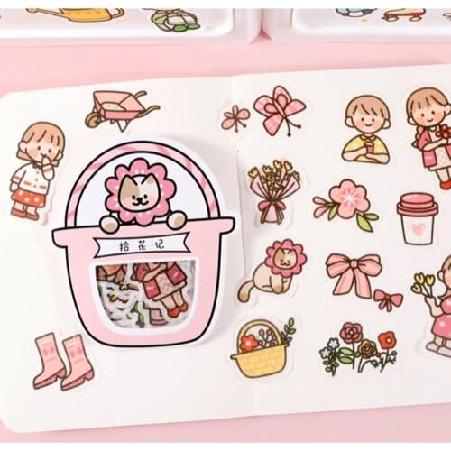 40 pcs /Pack Lovely Little Boy and Girls Daily Life Decorative Stickers Diary Album Decoration