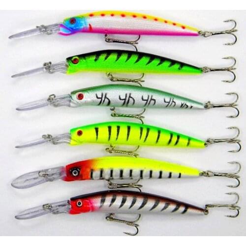 6pcs Fishing Lure Minnow Wobbler 14.5CM/14.7G Hard Baits Fishing Tackle Bass / Trout Bait FK88
