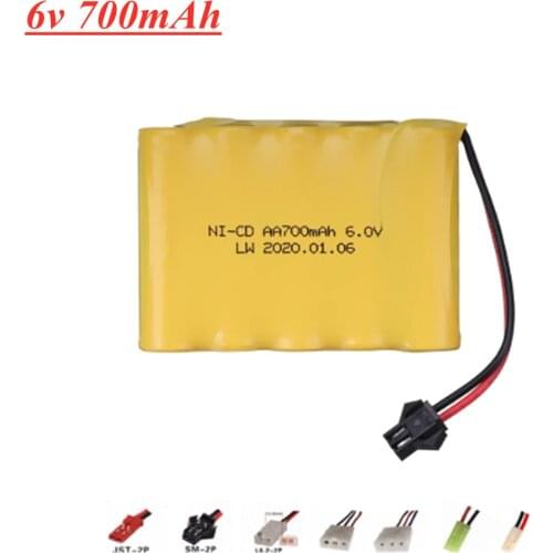 6v 700mAh NI-CD Battery for Electric toy RC car ship robot AA 6 v 700 mah Battery toy accessories