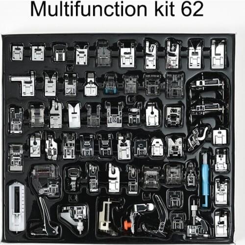 62 pcs presser foot set for Brother Singer Janome Sewing Machine Darning Braiding Blind Stitch Presser Foot