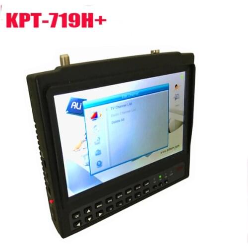 7inch LCD screen KPT-719H+ AHD DVB-S2 satellite finder 1080p satfinder meter & Monitor with AHD/HD/AV input
