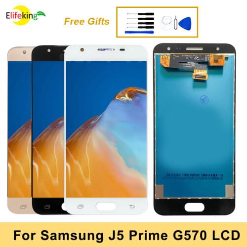 1PCS 5.0'' Original Display for SAMSUNG J5 Prime 2017 LCD Touch Screen with Frame for SAMSUNG Galaxy J5 Prime G570F G570 SM-G570