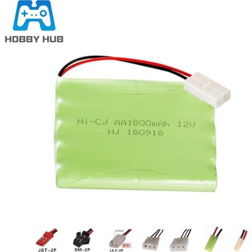 12v 1800mAh NiCD Battery For RC Car Boat Gun Trucks Train RC Toy model NI-CD AA 12v battery pack 1PCS