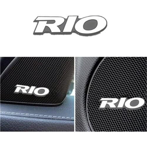 Car Stickers 3D Aluminum Emblem interior Speaker audio Badge For Kia Rio 3 4 k2 k3 k4 jd Accessories 2020 2021 5 6 Accessories