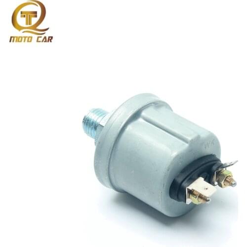 Engine Oil Pressure Sensor 0-5-10 Bar 1/8 NPT 10MM Pressure Gauge Sensor Warning 12V 24V for Train Turck Boat Ship Vehicle VDO