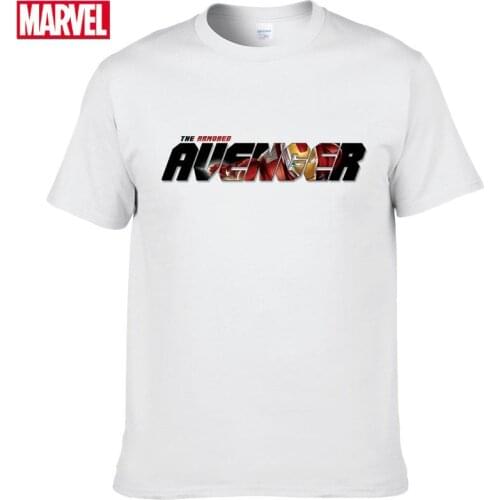 Disney Marvel Avengers Pure Cotton Printed T-shirt Mens Fashion Comfortable Short Sleeve Trend Tops Men Clothing Shirts #3