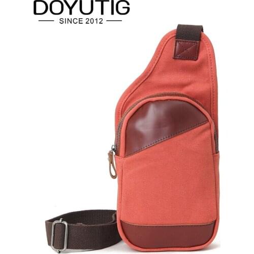 New Fashion Men & Women Canvas Crossbody Bag With Crazy Horse Leather High Quality School Boy Single Shoulder Bags H049