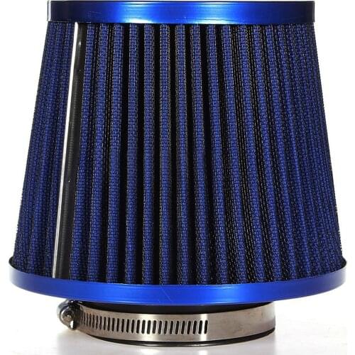 JX-LCLYL Universal Car Air Intake Filter Induction Kit High Power Sports Mesh Cone Blue
