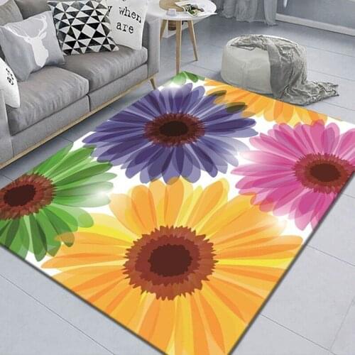 Creativity Flowers 3D Printing Carpet Child Bedroom Game Rug Kids Room play Area Rugs Baby Crawl Mats Home Hallway Decor Carpets