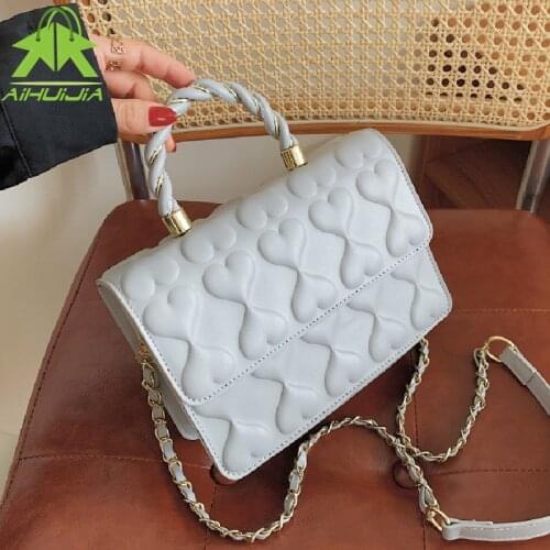Fashion Small Flap Female Crossbody Bag 2021 New High Quality PU Leather Womens Designer Handbag Chain Shoulder Messenger Bag