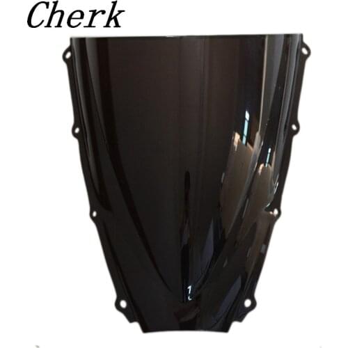 Motorcycle ABS Windshield Fairing Windscreen Double Bubble Screen For Triumph Daytona 675 2006-2008 07 Black
