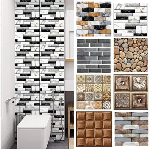 Soft PE Foam 3D Brick Wallpaper Self Adhesive Tiles Wall Stickers Home Decor Peel and Stick Living Room Bedroom Decor 30x30cm