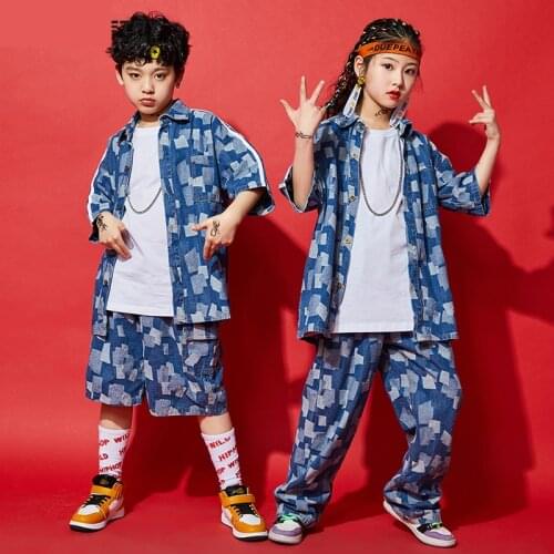 Summer New ChildrenS Street Dance Costume Boy Hiphop Clothes Girls Jazz Dance Costumes Stage Catwalk Performance Wear DWY4296