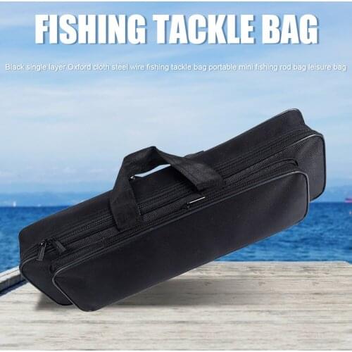Single-Layer Oxford Cloth Fishing Bag Portable Fishing Tackle Bags Tear-Resistant Portable Multifunctional Fishing Rod Carrier