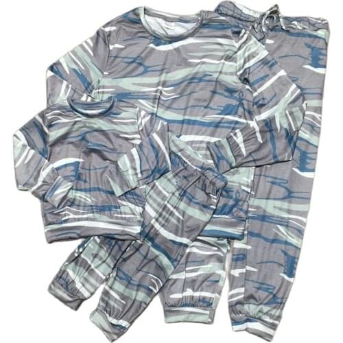 Girlymax Fall Winter Baby Girls Children Clothes Mommy & Kids Leopard Stripe Camo Boutique Loungewear Pants Sets Kids Clothing