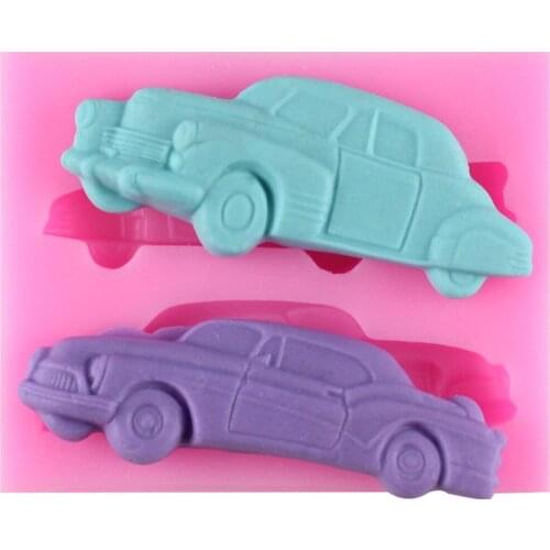 DIY Cartoon Car Silicone Mold Baby Birthday Chocolate Candy Sugarcraft Mould Fondant Cake Decorating Tools Kitchen Baking Moulds
