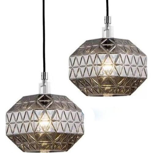 Nordic glass ball crystal chandelier ceiling crystal hanging lamp living room decoration luzes de teto lamparas de techo