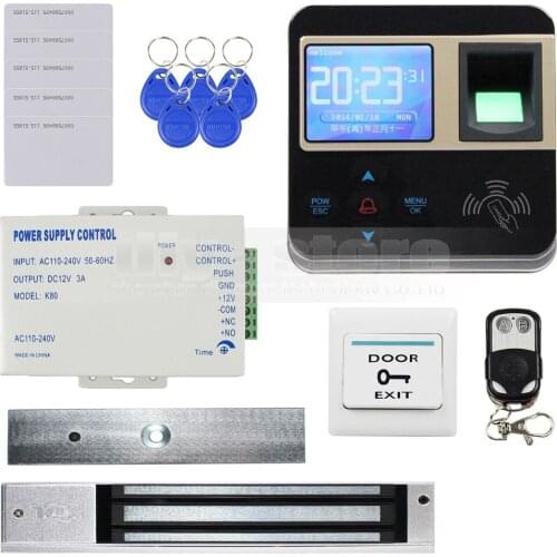 DIYSECUR Fingerprint ID Card Reader 125KHz Door Access Control System + 280kg Magnetic Lock Kit