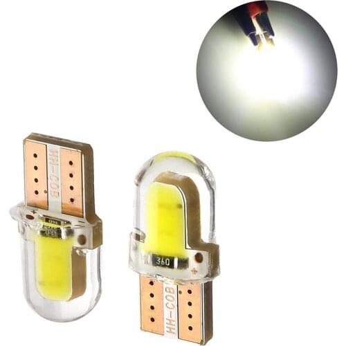 10pcs LED W5W T10 194 168 W5W COB 8SMD Led Parking Bulb Auto Wedge Clearance Lamp CANBUS Silica Bright White License Light Bulbs