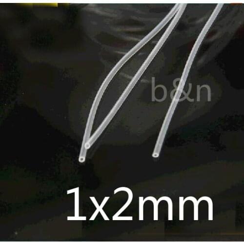 1mm ID 2mm OD 1x2 Transparent Silicone Rubber Tube food grade silicon medical hose,1mm inner diameter capillary tube
