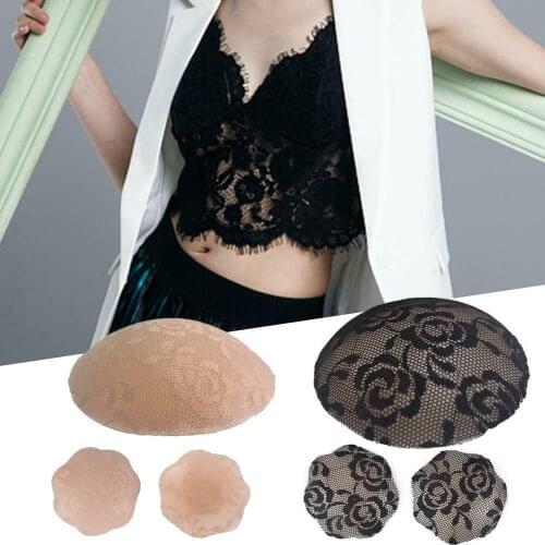 1 Pair Self Adhesive Silicone Lace Breast Nipple Cover Reusable Silicone Chest Sticker Breast Lace Nipple Cover Bra Pasties