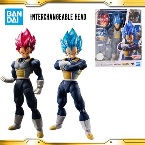 BANDAI Original Dragon Ball SHF Vegeta Dragon Ball Z Action Figure Collection Model Toy Anime Super Saiyan Figure Toys For Kids
