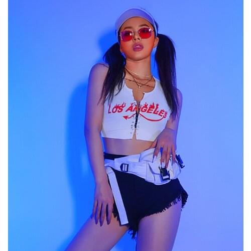 Bar Women Dj Costume Sexy Jazz Clothes Adult Pole Dance Rave Tops Shorts Birthday Party Outfit Nightclub Gogo Costume BL5483