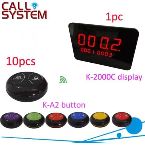 Wireless Waiter Buzzer Table Call Button Device (1 counter receiver 10 transmitter)