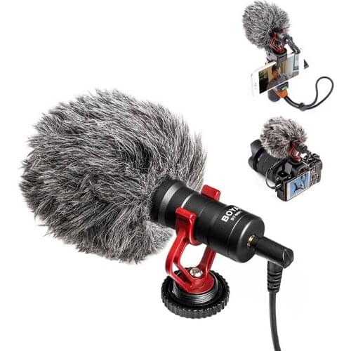 BOYA BY-MM1 BY MM1 Video Record Microphone for DSLR Camera Smartphone Osmo Pocket Youtube Vlogging Mic for iPhone Android phone