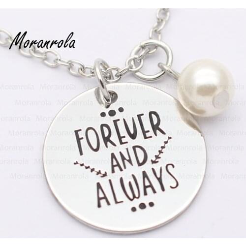 New arried"forever and always"necklace Keychain charm Valentines Day Jewelry Romantic Keychain Wife, Girl friend Boyfriend gift