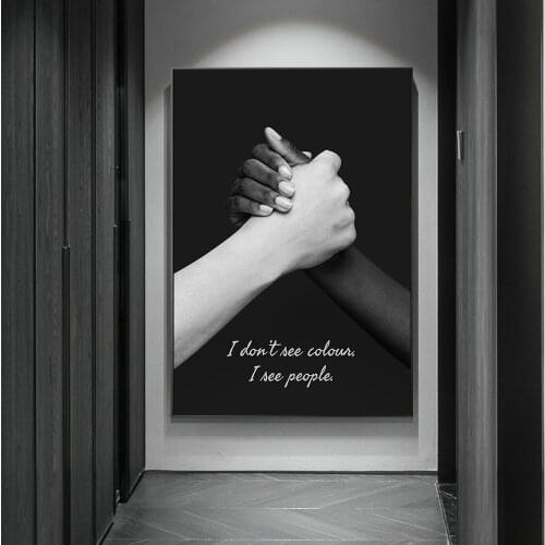 Black and White Hand Wall Art Paintings Print on Canvas Posters and Prints Modern Art Canvas Prints Pictures Living Room Decor