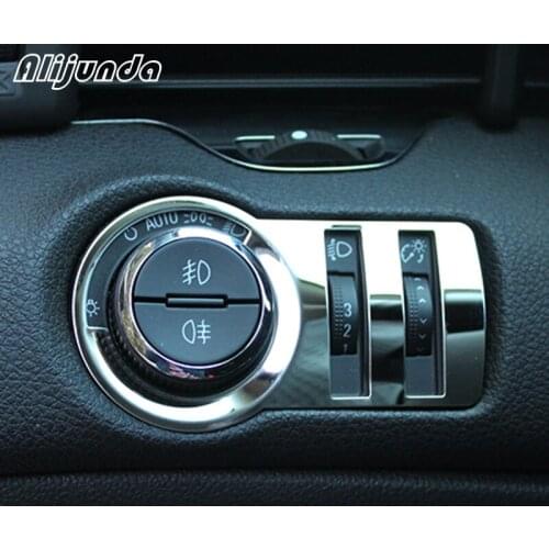 Stainless Steel Iamp Headlight Switch DecorationSticker Trim Case For Chevrolet Malibu Cruze Trax Opel Mokka ASTRA J Insignia