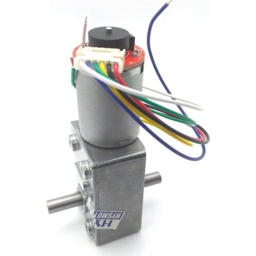 DC 6V 12V 24V Encoder Gear Motor Double Shaft length 14mm Mini Electric 12 Volt V Reduce Speed Motors Geared Encode JGY370 Moter