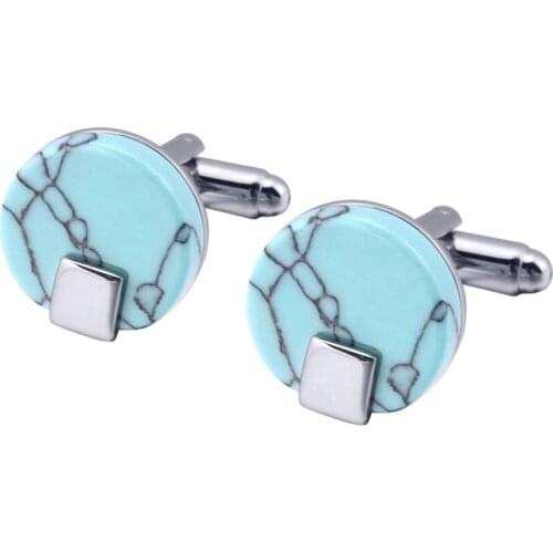Stone Cufflinks In Jewelry For Men Round Shape Natural Stone Cufflinks Fashion Jewelry 2019 Gift