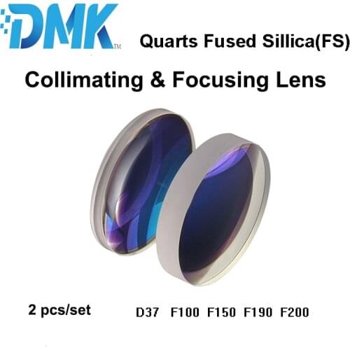 D37 F100 Precitec Collimating Lens F150 Raytools Focus Lenses 1064nm Fused Sillica For Fiber Laser Cutting Head