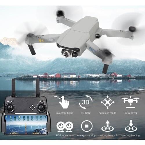 CSJ X2 RC Drone with Dual Camera 4K Mini Drone Foldable Quadcopter for Kids with Function Trajectory Flight Headless Mode Gift