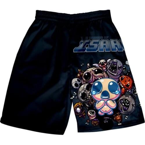 The Binding of Isaac 3D Summer Holiday Women/Men Elastic Waist Cool Streetwear Shorts Hip hop Punk Youthful Style Beach Shorts