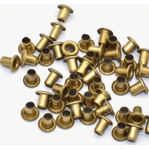 Eyelet Grommets 2mm Bronze Grommets Metal Eyelet with Washers for Leather Craft Shoes Bag Making Hardware DIY Accessories 50pcs