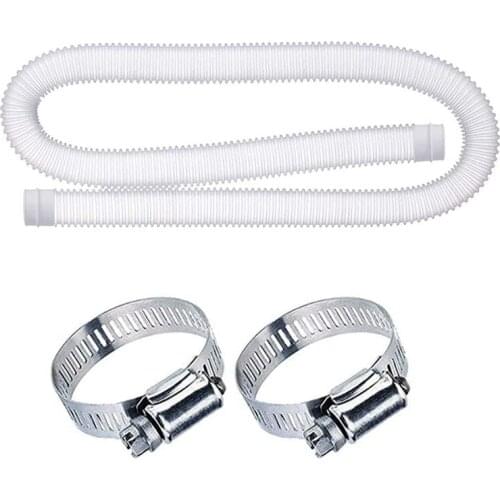 Swimming Pool Filter Pump 1.5M Hose Metal Clamp Replacement Accessory for Intex 330 GPH, 530 GPH, and 1,000 GPH