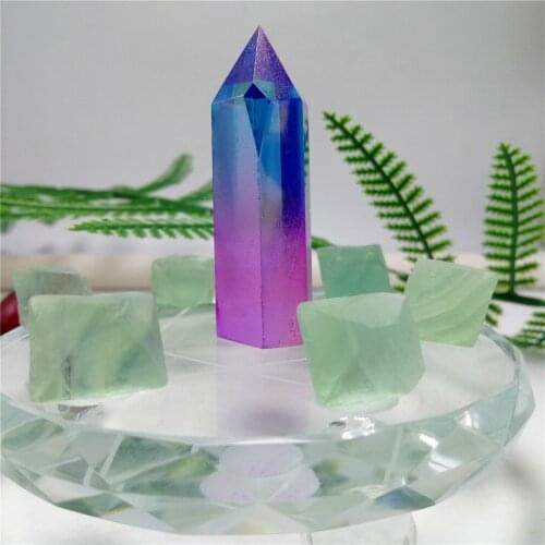 Aura natural quartz crystal tower seven star array gifts reiki meditation crystal decorated chakra healing crystal set 5cm
