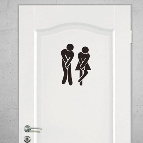 New toilet Stickers Funny Interesting Toilet Wall Stickers Bathroom Decoration Accessories Home Decor