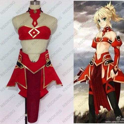 New Anime Fate grand order Mordred Cosplay Costume Saber Custom Made