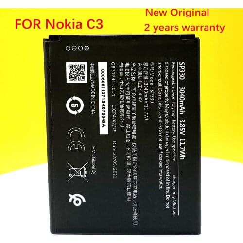 New Original 3040mAh SP330 Battery For Nokia C3 2020 TA-1258 Smart Mobile Phone In Stock With Tracking Number