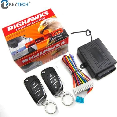 OkeyTech Car Auto Remote Central Kit Door Lock Locking Vehicle Keyless Entry System New With Remote Controllers Car Alarm System